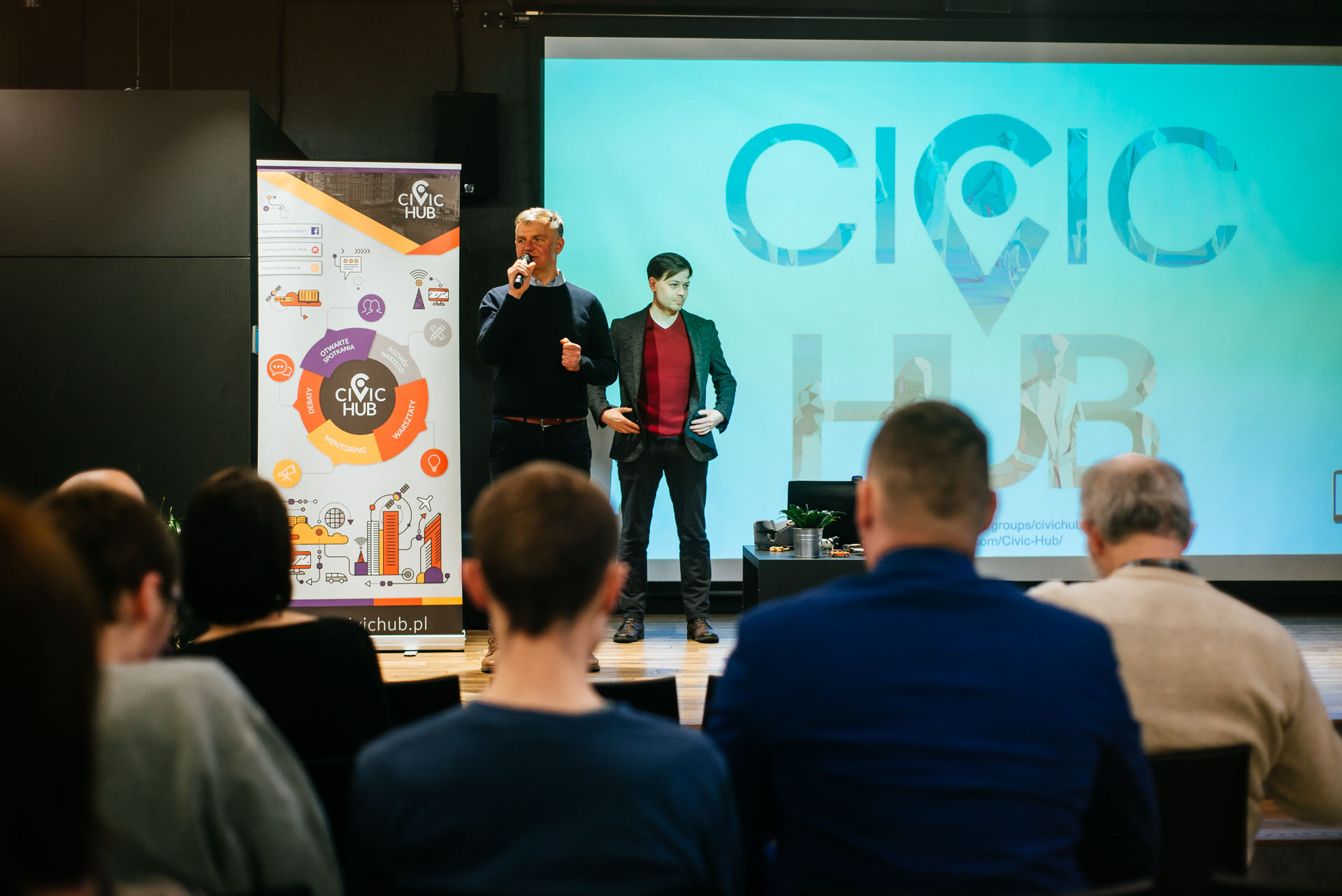 Dokumentacja fotograficzna konferencji - wydarzenie zorganizował Civic Hub w Gdańsku